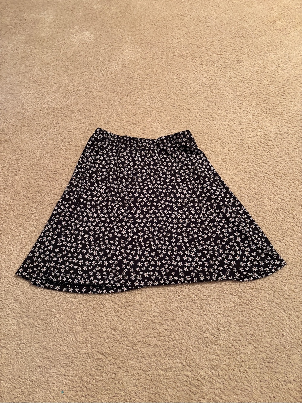 Sky and Sparrow Black Floral Circle Skirt